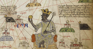  Detalhe do Atlas que mostra o homem mais rico já conhecido - Biblioteca Nacional da França
