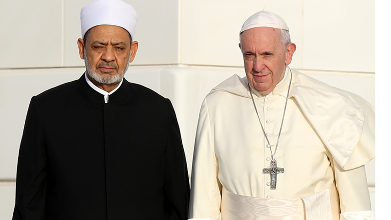 Papa Francisco e Ahmad el-Tayeb, em Abu Dhabi - Getty Images