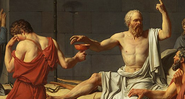 A morte de Sócrates, por Jacques-Louis David - Domínio Público