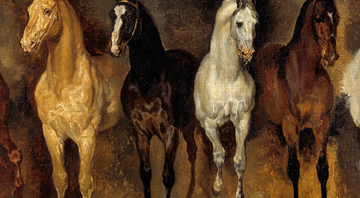 Pintura: Peito de sete cavalos por Theodore Gericault - Getty Images