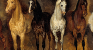Pintura: Peito de sete cavalos por Theodore Gericault - Getty Images