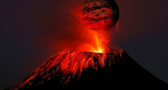 Ilustração de um vulcão em erupção - Pixabay