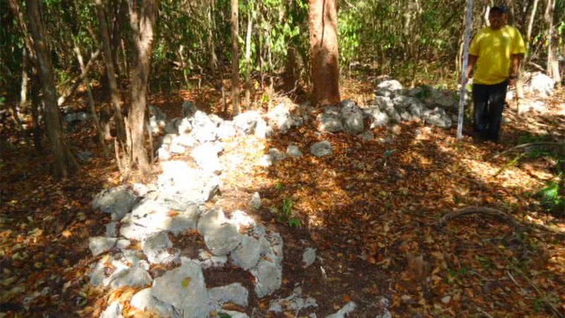 Restos do assentamento maia encontrado no México - Divulgação/Instituto Nacional de Antropologia e História