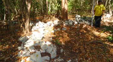 Restos do assentamento maia encontrado no México - Divulgação/Instituto Nacional de Antropologia e História
