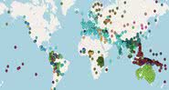 Mapa interativo mostra como diferentes idiomas e dialetos dizem a mesma palavra - Reprodução CLICS