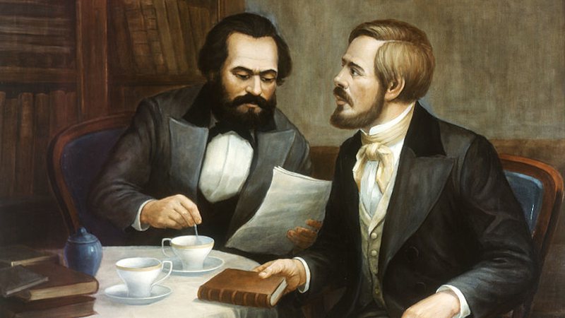 Os teóricos Karl Marx e Friedrich Engels
