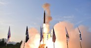 Lançamento de míssil em conjunto dos Estados Unidos e Israel - Crédito: Reprodução