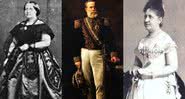 Teresa Cristina, Dom Pedro II e Isabel em montagem - Domínio Público