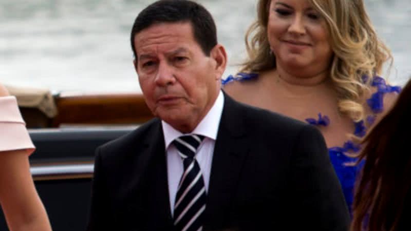 O Vice-presidente Hamilton Mourão durante o cerimônia de posse de Bolsonaro - Getty Images