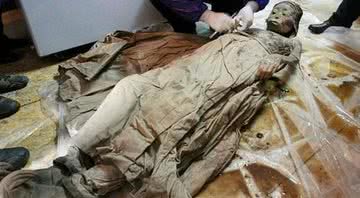 A múmia encontrada em Taizhou, na China - Divulgação