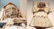 Montagem das múmias da mulher e seu filho - Divulgação