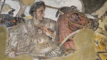 Mosaico de Alexandre na Batalha de Isso, em 333 a.C. - Wikimedia Commons
