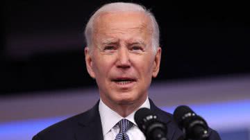 Joe Biden fazendo discurso - Getty Images