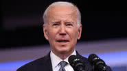 Joe Biden fazendo discurso - Getty Images
