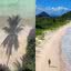 Imagens de ilha do Caribe em anúncio