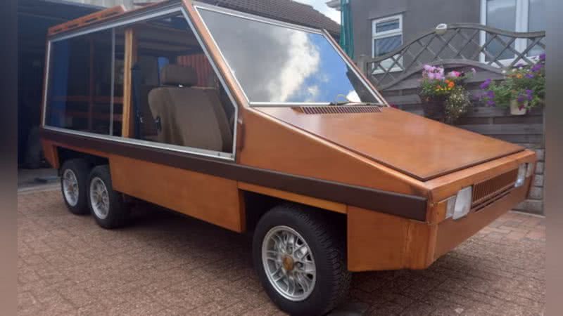 A wooden car is up for auction in England
