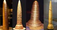 Fotografias dos quatro chapéus de ouro já encontrados - Wikimedia Commons