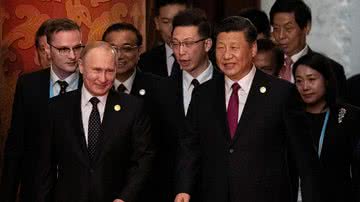 Imagem de Putin e Xi Jinping em abril de 2019 - Getty Images