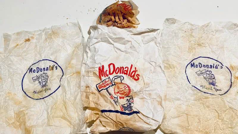 Foto mostrando batatas fritas e embalagens do McDonald's - Divulgação/ Arquivo Pessoal/ Rob Jones