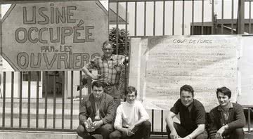 Trabalhadores franceses durante a ocupação de sua fábrica em 1968 - George Louis/Creative Commons/ Wikimedia Commons