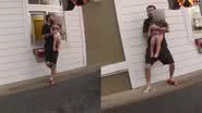 Trechos de vídeo em que é possível ver abordagem da polícia a homem que usava filho como escudo humano - Reprodução/Vídeo/YouTube/Flagler County Sheriff's Office
