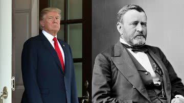 Os ex-presidentes estadunidenses Donald Trump e Ulysses S. Grant - Chip Somodevilla/Getty Images e GPA Photo Archive/Flickr