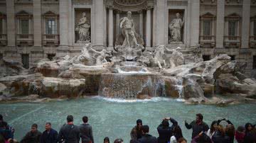 Fontana di Trevi, importante monumento localizado em Roma, na Itália - Getty Images