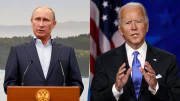 Vladimir Putin e Joe Biden, atuais presidentes da Rússia e dos Estados Unidos, respectivamente - Getty Images