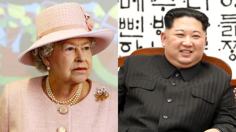 Elizabeth II (esq.) e Kim Jong-un (dir.) em montagem - Getty Images