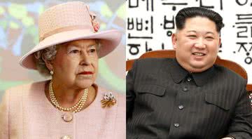 Elizabeth II (esq.) e Kim Jong-un (dir.) em montagem - Getty Images