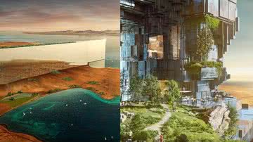 Imagens promocionais que mostram como será a cidade - Divulgação/ Instagram/ @discoverneom