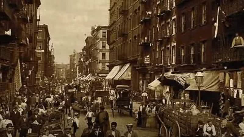 Imagem da cidade de Nova York em 1800 - Reprodução/Youtube/Marson History