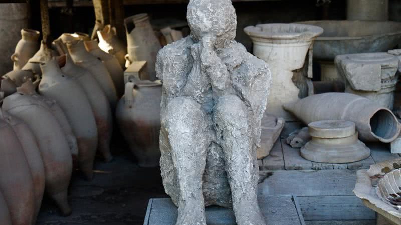 Imagem do molde de uma vítima de Pompeia - Sijocssr, via Pixabay