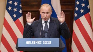 Vladimir Putin, atual presidente da Rússia, que iniciou a Guerra da Ucrânia em fevereiro - Getty Images