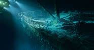 Equipamento robótico ilumina e fotografa o Titanic no fundo do mar - Divulgação/OceanGate