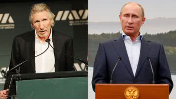 Roger Waters, ex integrante do Pink Floyd, e Vladimir Putin, atual presidente russo - Getty Images