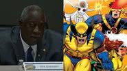 O deputado republicano Webster Barnaby e uma imagem dos heróis X-Men - Reprodução/Vídeo/YouTube / Reprodução/Marvel