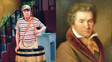 Personagem Chaves (à esq.) e compositor Beethoven (à dir.) - Divulgação / Televisa / Joseph Mahler (1778–1860), via Wikimedia Commons