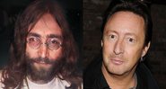 John Lennon (esq.) e Julian Lennon (dir.) em montagem - Getty Images
