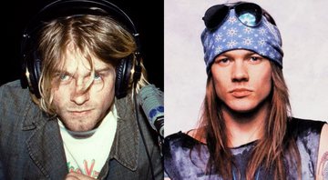 Kurt Cobain (esq.) e Axl Rose (dir.) reunidos em montagem - Divulgação