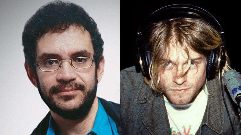 Renato Russo (esq.) e Kurt Cobain (dir.) em montagem