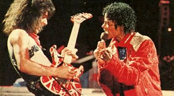 Eddie e Michael Jackson juntos em Palco - Divulgação / BIZZ