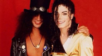 Michael e Slash reunidos em fotografia - Divulgação