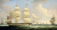 O navio East Indiaman - Reprodução