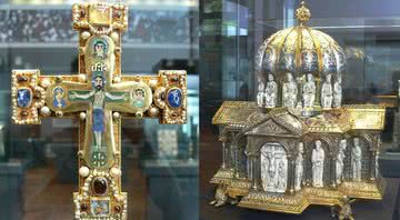 Alguns dos tesouros que compõe a coleção conhecida como Tesouro dos Guelfos - Wikimedia Commons