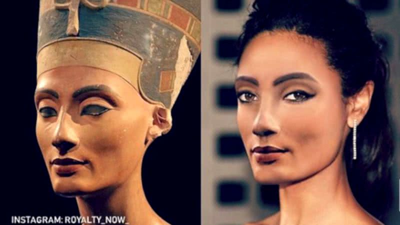 Nefertiti, rainha da XVIII dinastia do Egito Antigo - Divulgação/Instagram @royalty_now_