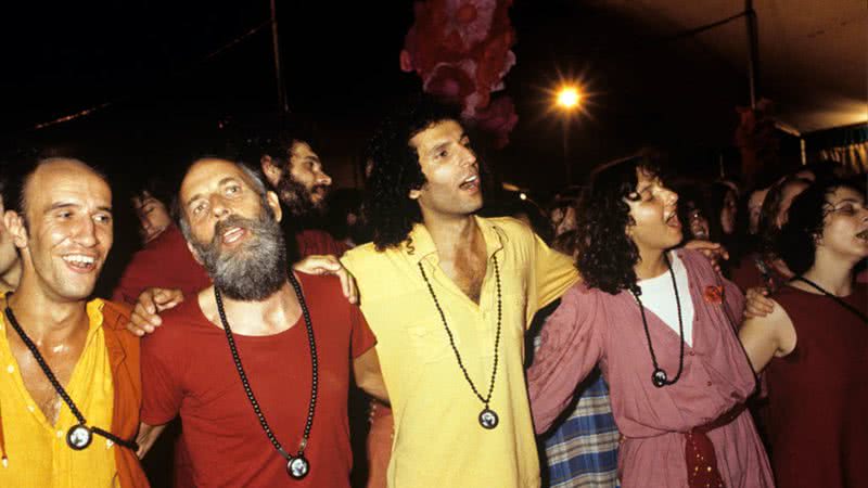 Neo-sannyas dançando na Alemanha, em 1979 - Getty Images