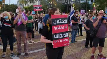 Protesto contra as anexações em Tel Aviv - Wikimedia Commons