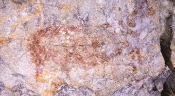A pintura rupestre da Caverna Danbolinzulo - Divulgação/Blanca Ochoa/Universidade do País Basco
