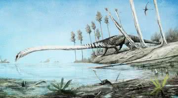 Ilustração de Tanystropheus - Divulgação - Dinopedia